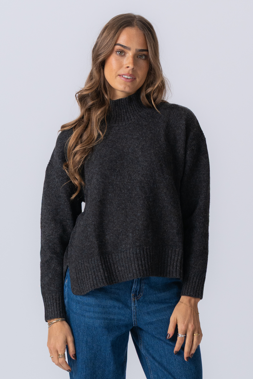 Emma Knit - Dark Grey Melange