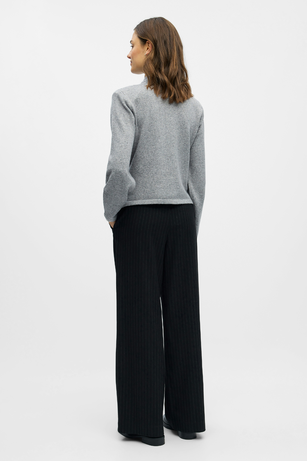 Cardigan zari en tricot - mélange gris moyen