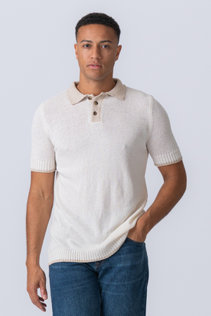 Knitted Polo - Ecru