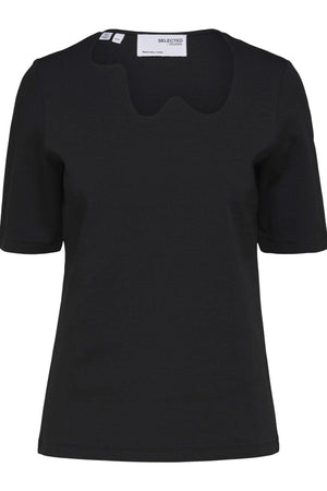Emily 2/4 Blouse - Black