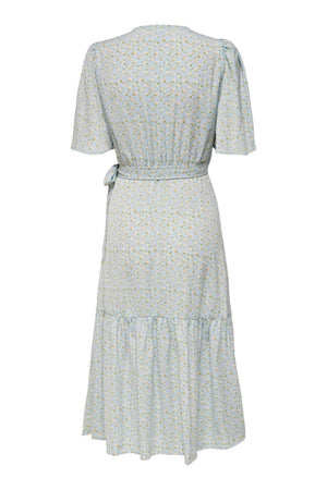 Dina 2/4 Robe enveloppée - Bleu