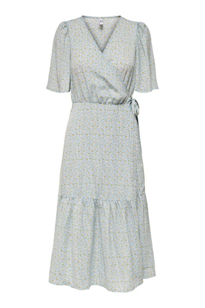 Dina 2/4 Robe enveloppée - Bleu