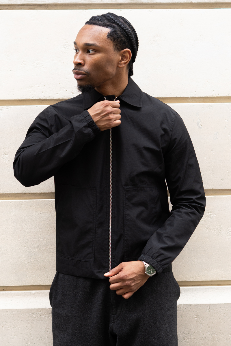 Veste courte zippée - Noir