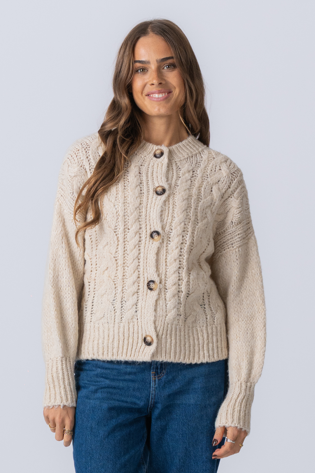 Bouton Tricot - Blanc