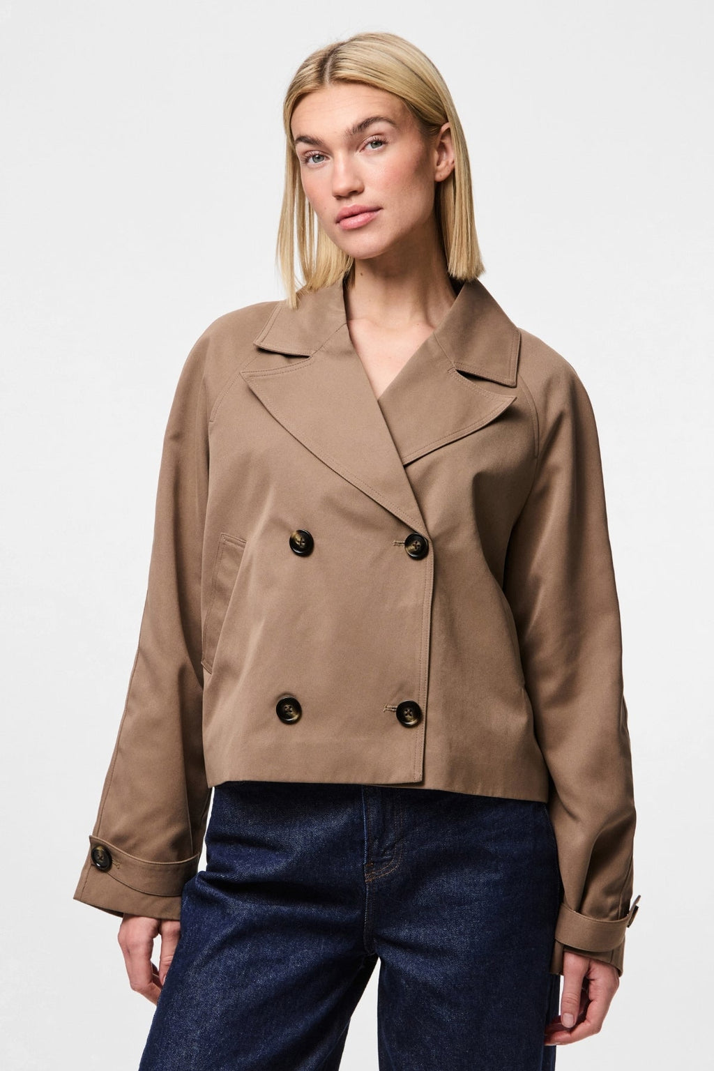 Trench court Scarlett - Lentille marron