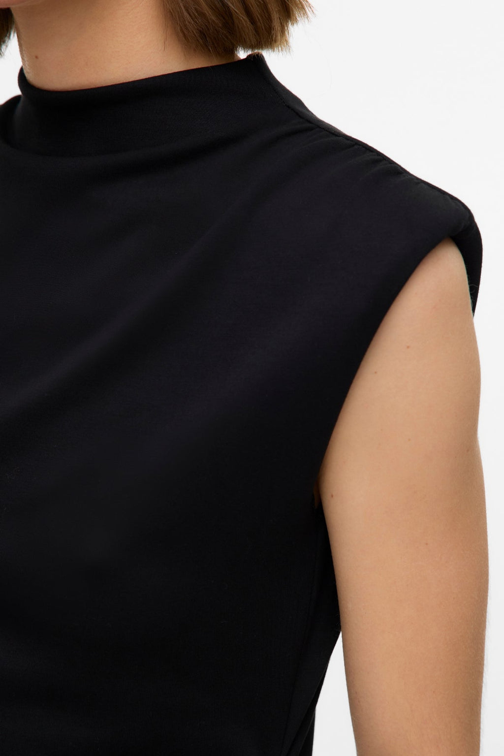 Robe courte à col montant Nelli - Noir