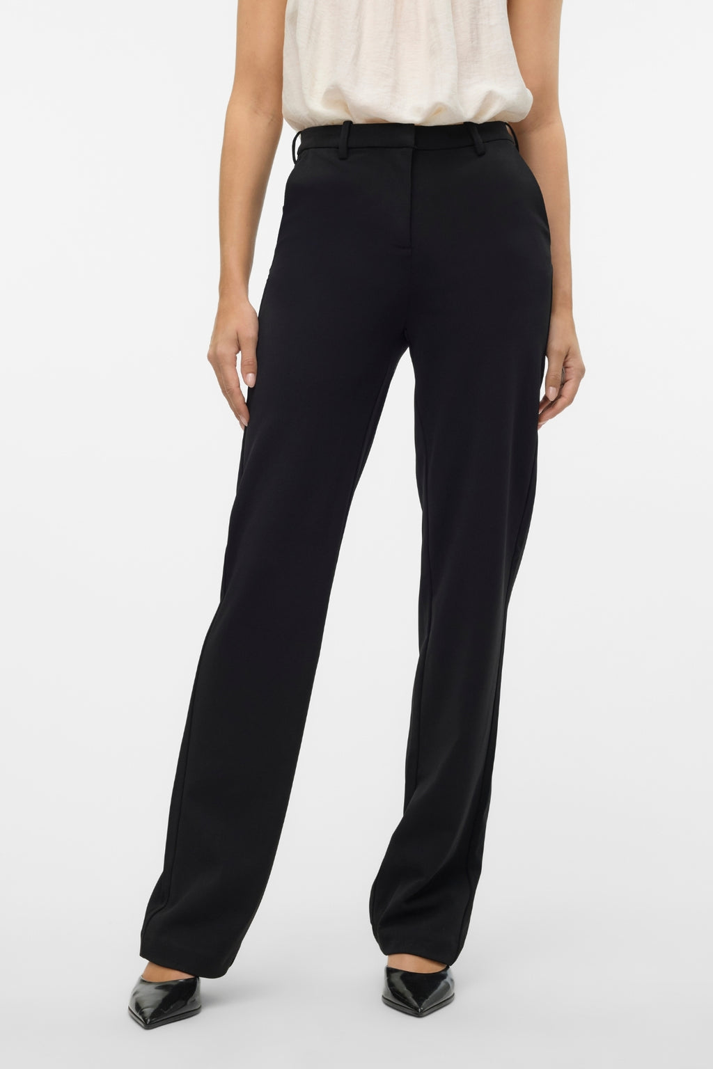 Zamira Slim Straight Pant - Black