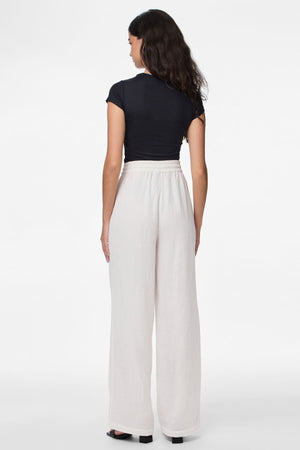 Sastina High-Waisted Wide Pants - Cloud Dancer