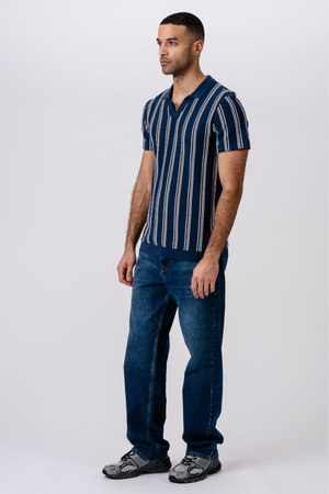 Striped Pullover - Blue