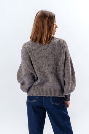 Emma Cable Knit - Gris Moyen