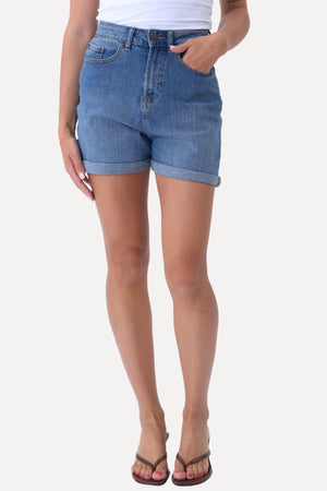 The Original Performance Denim Shorts - Denim bleu moyen (Femme)