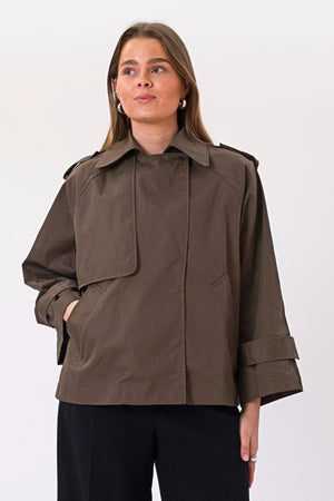 Trench court Elara - Marron