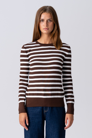 Maja Striped Shirt - Brown
