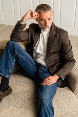 Le blazer de performance original - brun foncé