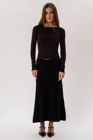 Nova Knit Skirt - Black