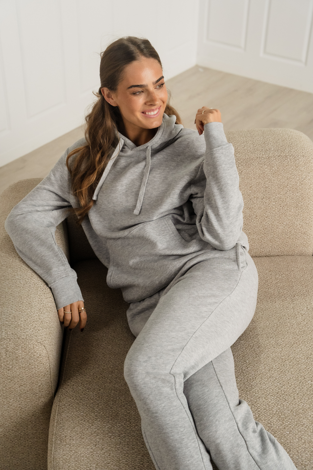 Sweat à capuche essentiel - Gris Mélange