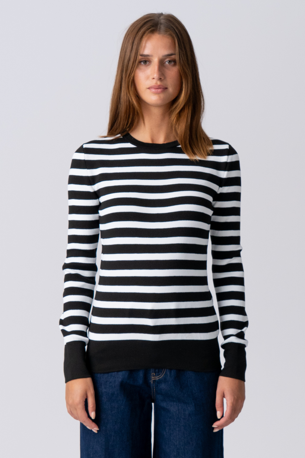 Chemise à rayures Maja - noir