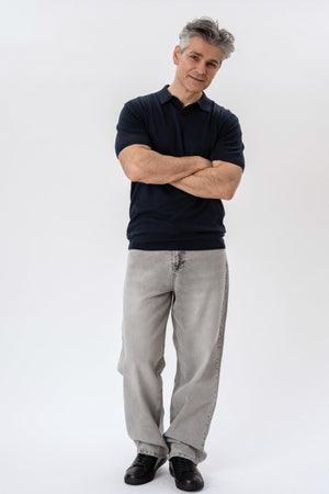 Polo en tricot Nathan - Marine