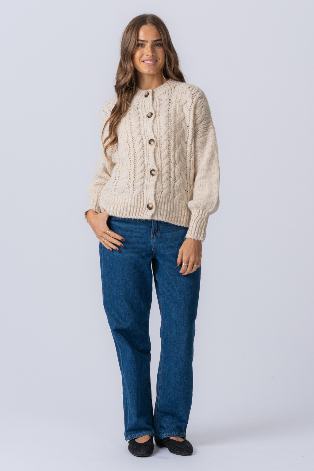 Bouton Tricot - Blanc