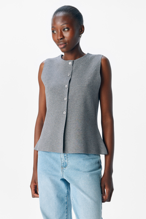 Gilet en tricot de Reynard - mélange gris moyen