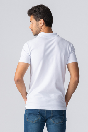 Muscle Polo Shirt - White