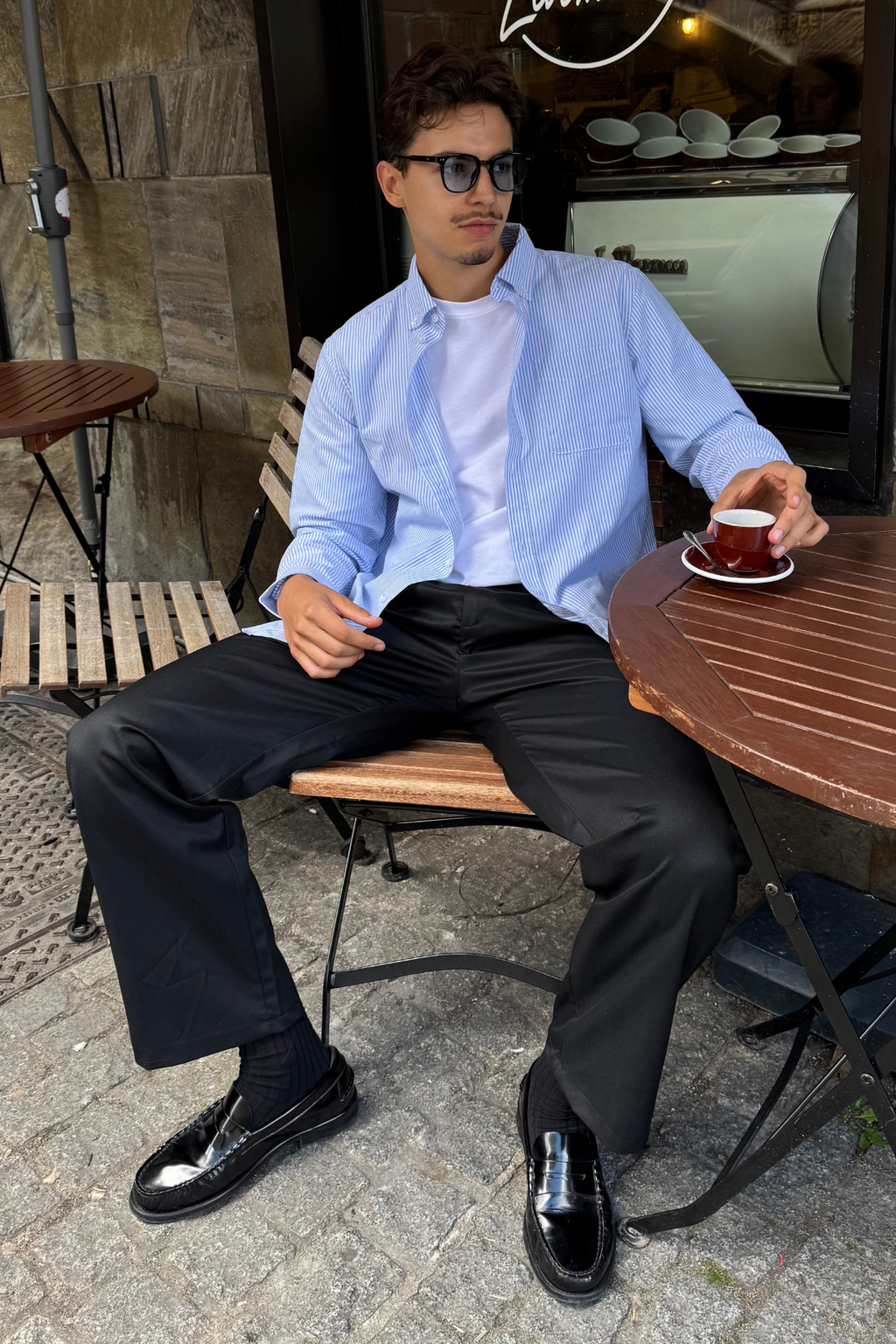 The Original Performance Oxford Shirt - bleu clair / blanc