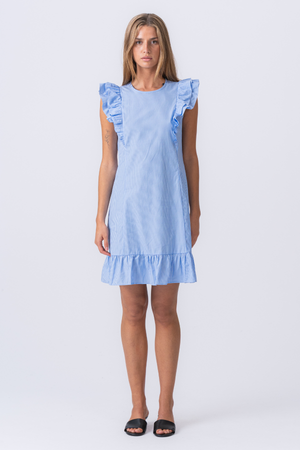Aila Dress - Little Boy Blue / White