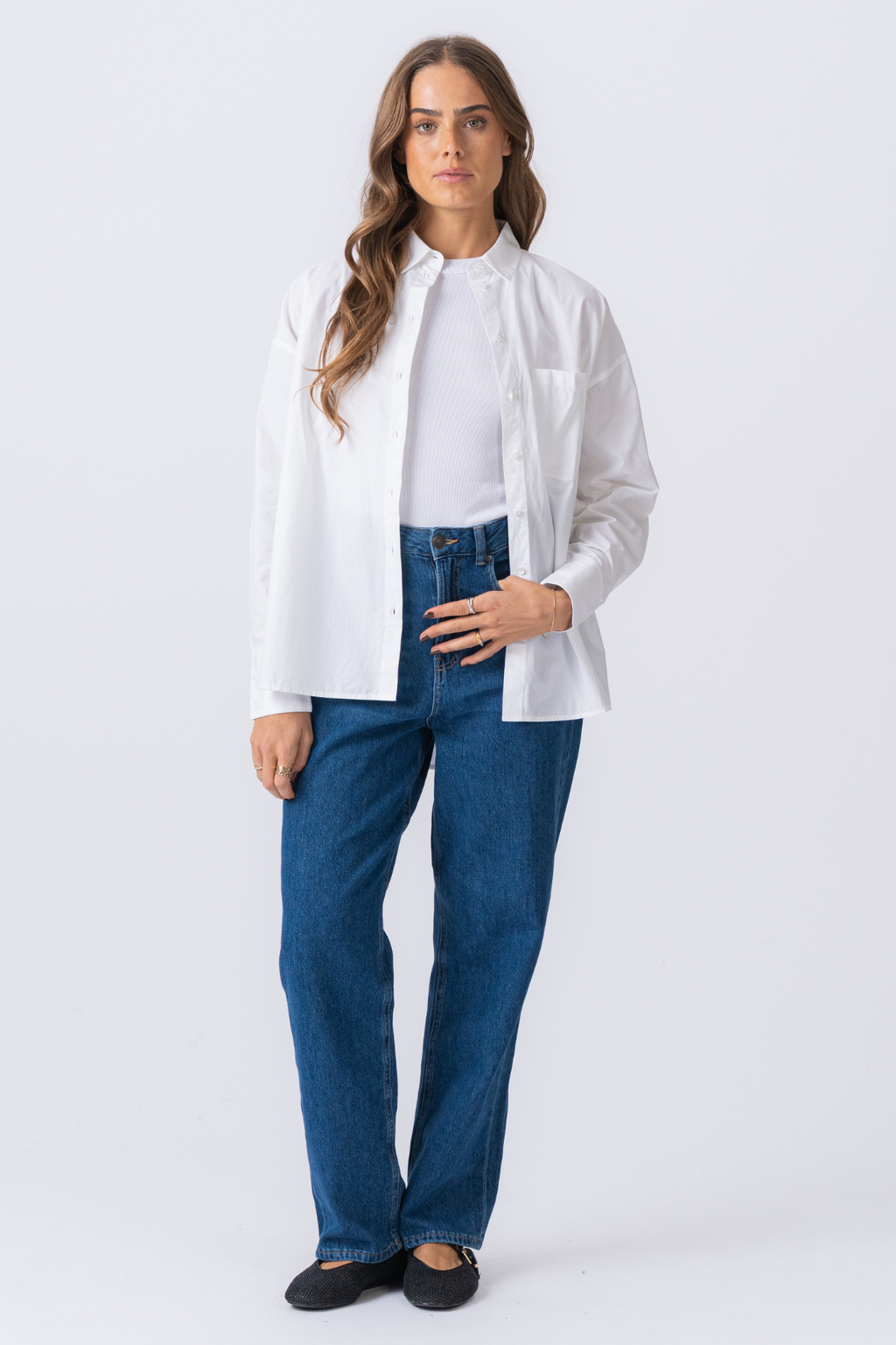 Chemise détendue - blanc