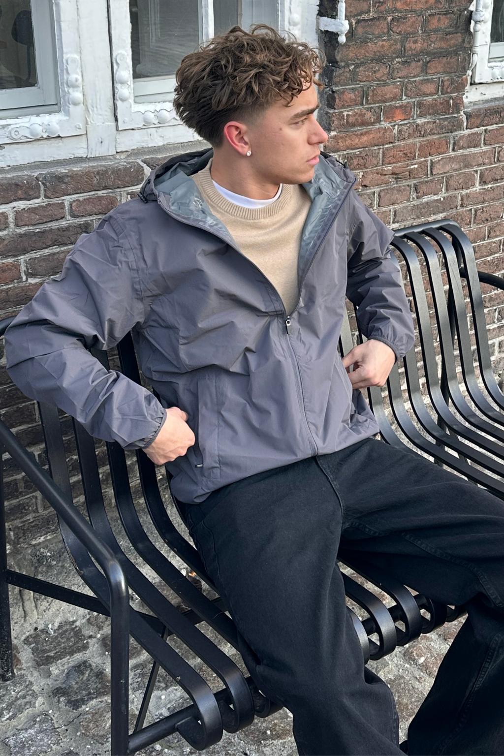 Brise-vent - gris foncé