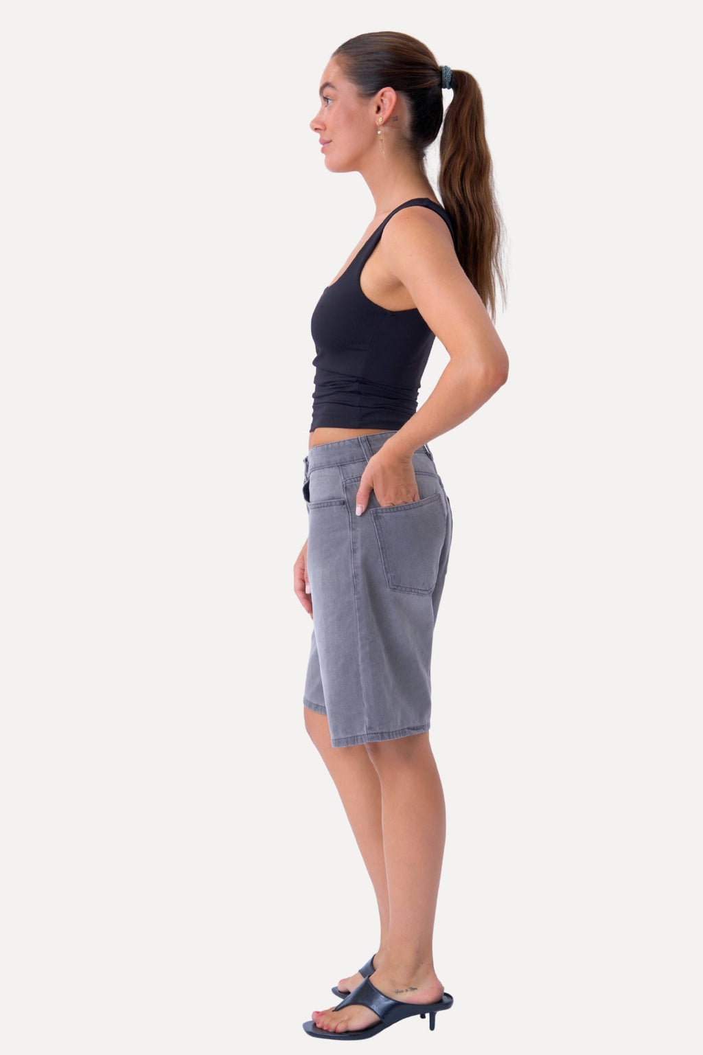 Jean Shorts - Gris