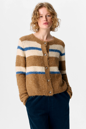 Galia Knit Cardigan - Tannin Melange