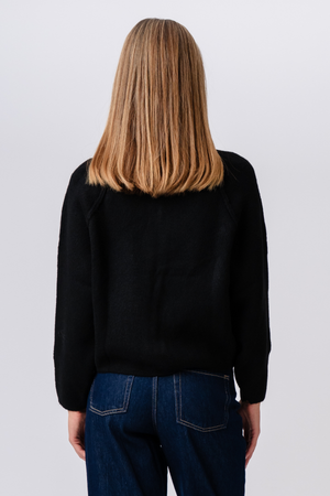Selma Knit Zipper - Black