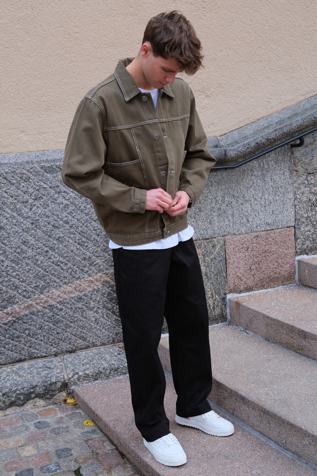 Veste en jean - Kaki