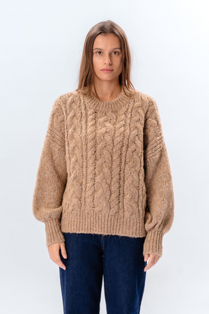 Emma Cable Knit - Beige