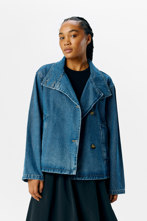 Veste en jean Tilla Gro L / s - Denim bleu moyen
