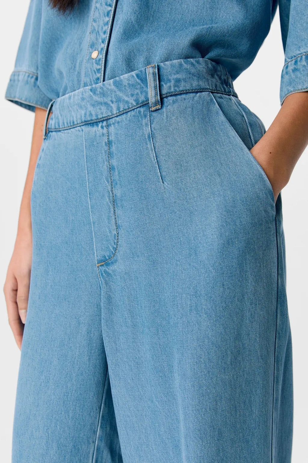 Cadre Lisa large Pants - Denim bleu clair