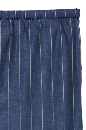 Pantalon large Odette - Denim foncé / Blanc