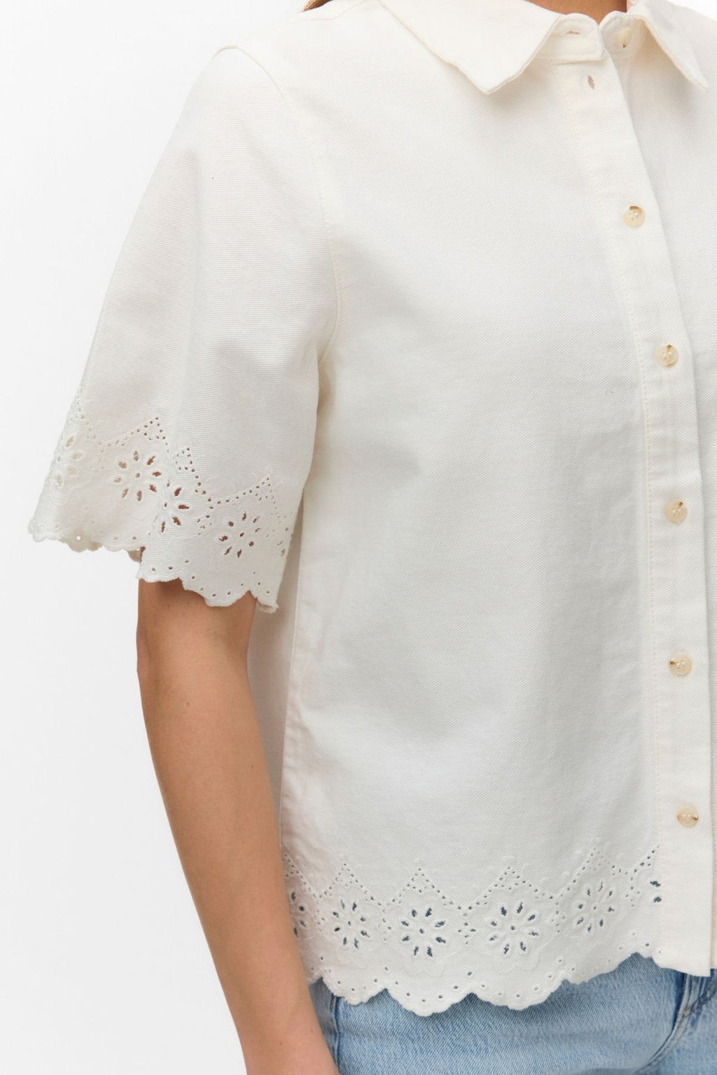 Chemise Lysa Color Brod - Blanc Vif