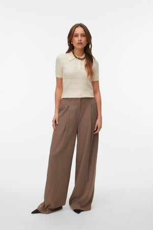 Col polo festonné Limone - Bouleau