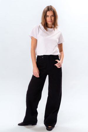 Le jean large de performance original - Black Denim