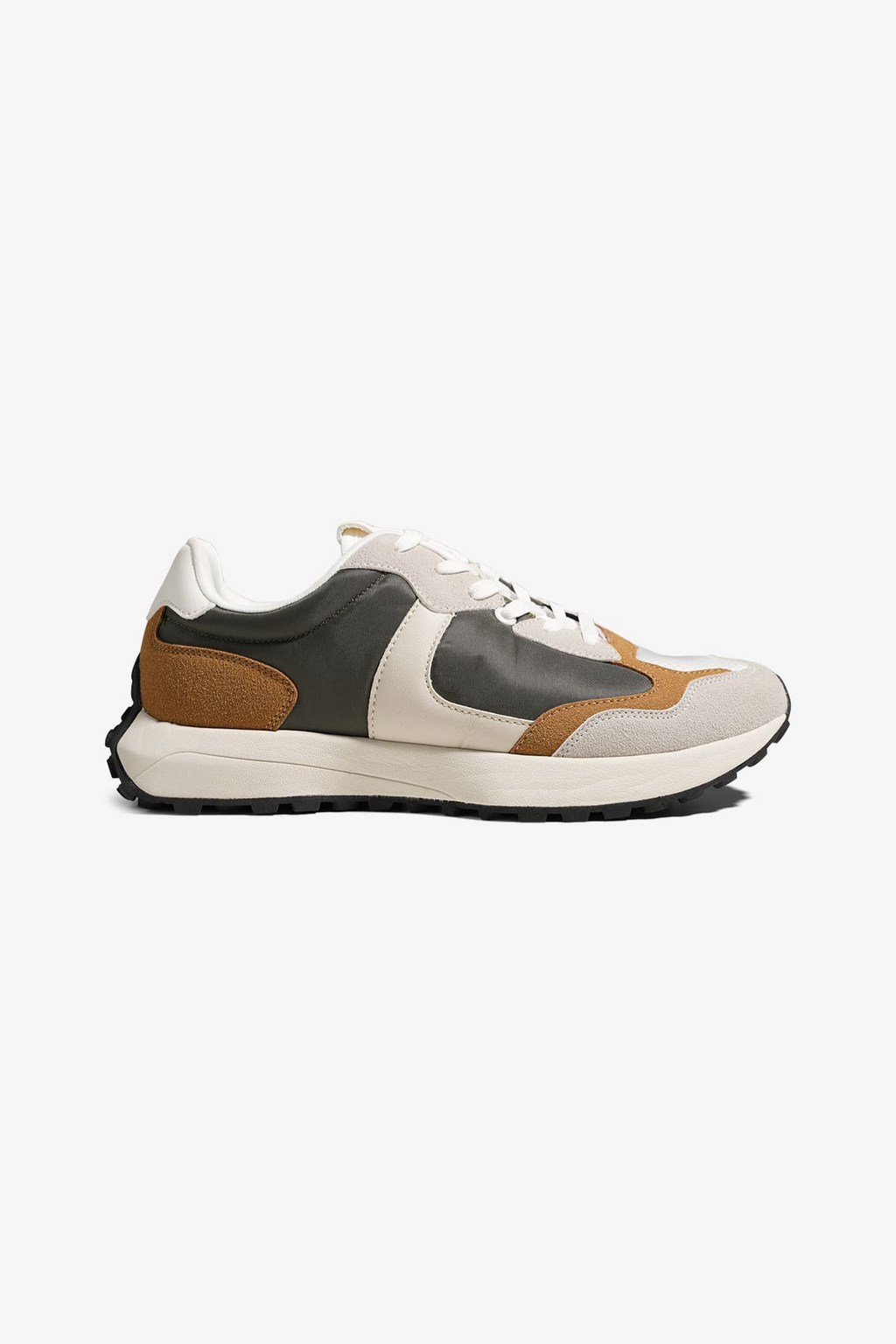 Tapis de couloir classique - Blanc/Kaki