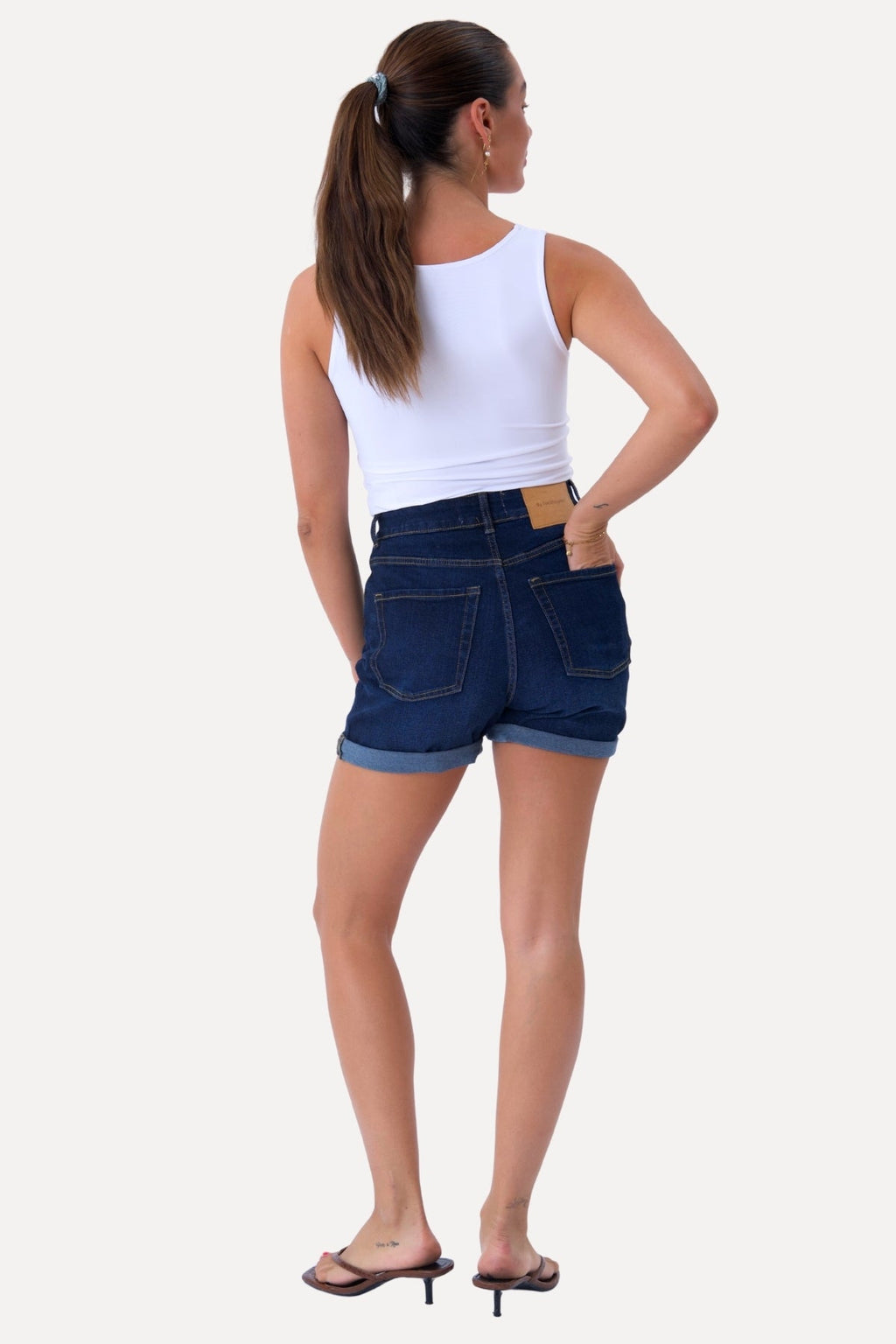 Les shorts de jean de performance originaux - Donm bleu foncé