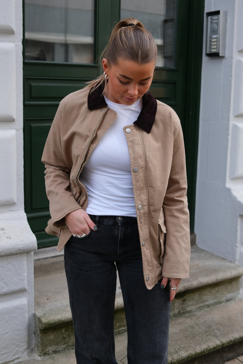 Veste en serre-serre - Sable foncé