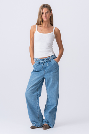 Nicole Baggy Jeans - Medium Blue