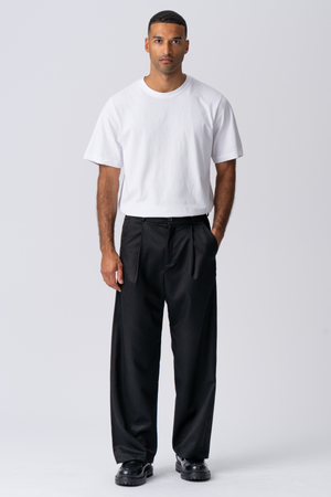 Costume large plissé Pants - Noir