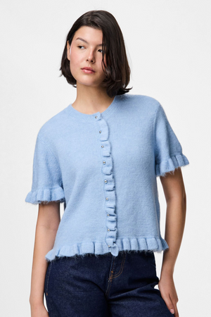 Cardigan en tricot de Frill Lydia - bleu en cachemire