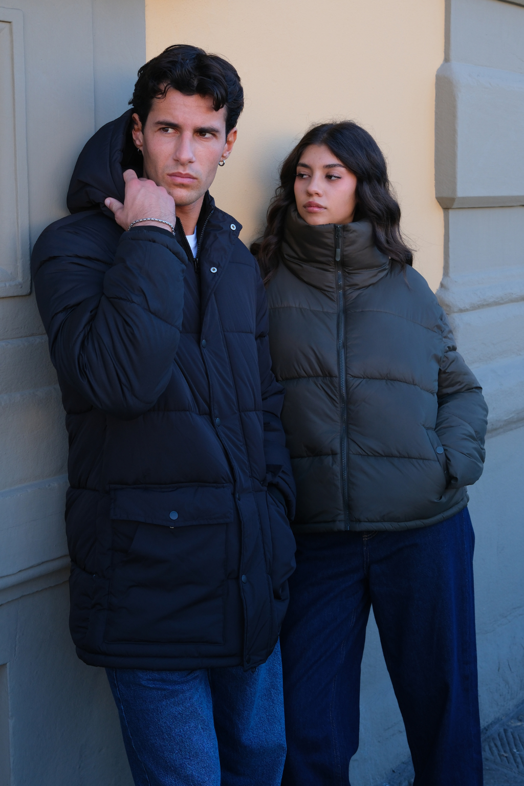 Longue veste bouffante - Marine