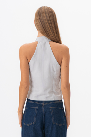 Silva Striped Top - Grey
