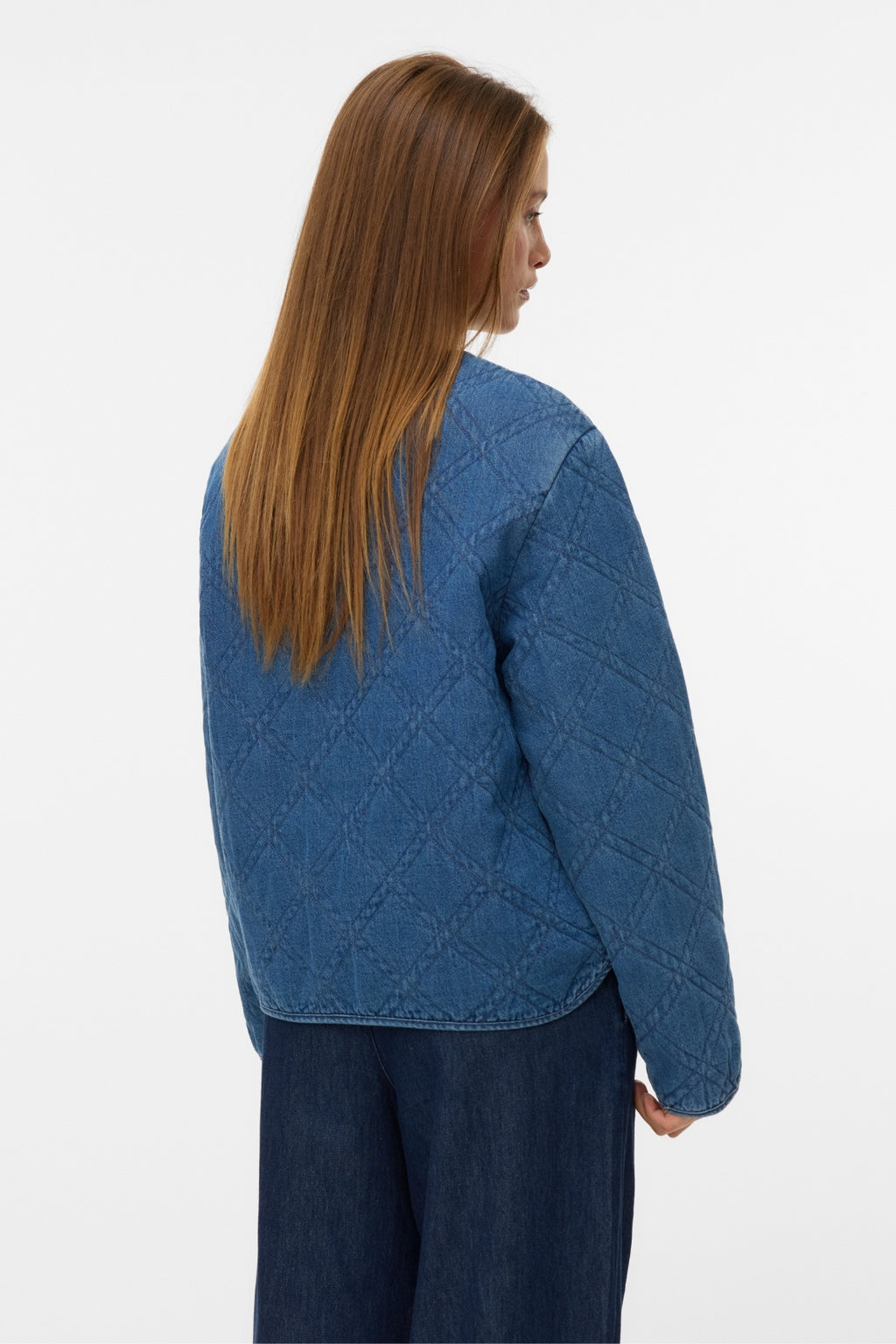 Era Quilted Jacket - Medium Blue Denim