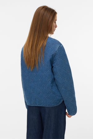 Era Quilted Jacket - Medium Blue Denim